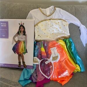girls unicorn costume small 4-6 toddler unicorn or 12-14